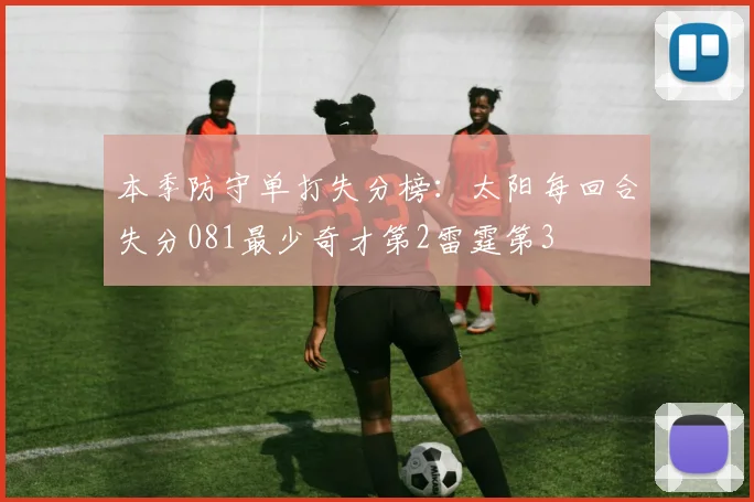 本季防守单打失分榜：太阳每回合失分081最少奇才第2雷霆第3